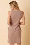 Rib Knit Tank Dress - Wine
