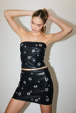 Daisy Sequin Leather Tube Top