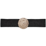 Woven Round Metal Stretch Belt