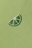 Electric Lime Beaded Rib Tank
