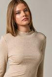 Mock Neck Long Sleeve Knit Top