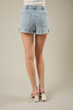 Sunday Stretchy Mid Rise Denim Shorts