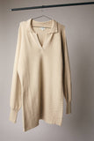 Collared Sweater Dress- Cream