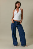 Double Stripe Halter Top