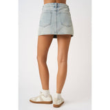 Washed Denim Classic Mini Skort