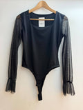 Tiffany Tulle Sleeve Italian Bodysuit