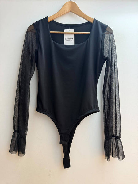 Tiffany Tulle Sleeve Italian Bodysuit