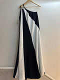 Cirque Italiano One Shoulder Two-Tone Dress