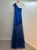 The Primavera One Shoulder Mesh Bottom Dress