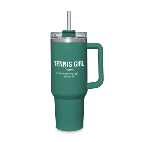 Jumbo Water Tumbler (Green) - Tennis Girl