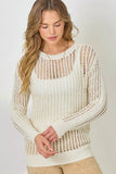 Mystree Sparkling Net Pullover Sweater