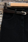 Italian Corduroy Skirt w/ Belt