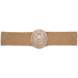 Woven Round Metal Stretch Belt