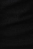 Front Cut Out Detail Spaghetti Top-Black