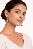 Aasha Trio Patriotic Big Beaded Kantha Handcrafted Earrings