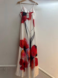 Italian Floral Satin Maxi Dress