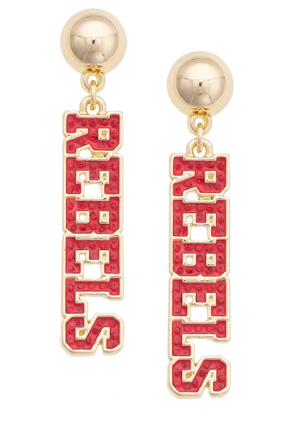 Ole Miss Rebels Pave Outline Earrings