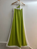 Italian Contrast Stripe Halter Maxi Dress