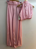 Italian Genie Crop Top & Flowy Pants Set