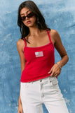 Tank Top with American Flag On Front-Navy