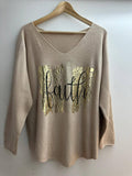 Faith Metallic Italian Sweater