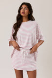 Oversized Round Neck Stripe Tee