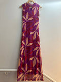 Italian Romance Sleeveless Printed Mesh Maxi Dress