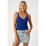 Game Day Cropped Knit Sweater Tank
