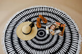Beach Towel - Black and White Spiral RTS