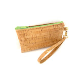 Cork Simple Wristlet | Rustic Cork: Natural Zipper / Small