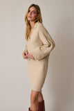 Collared Sweater Dress- Cream