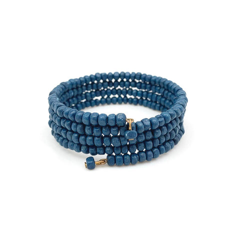 Sachi Chromatic Hues-Royal Blue Coil Bracelet