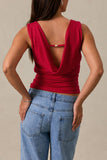 Cowl Back Detail Knit Top