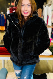 Avec Les Filles Grooved Faux Fur Coat