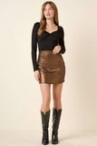 Rock N’ Roll Metallic Mini Skirt