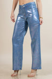 Shine Stretch Wide Denim Pants