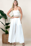 Sonia Lace Crochet  Crop Top - Off White