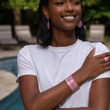 Handcrafted Pink Flamingo Patina Bracelet