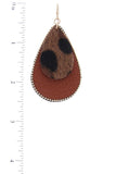 Animal Print Double Teardrop Earrings