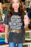 Days of The Week Champagne Sequin Shirt