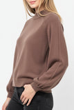 The Q2 Relaxed Style Jumper Sweater with Balloon Sleeve