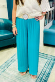 Italian Pleated Wide Legs Pants -One Size