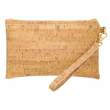 Cork Simple Wristlet | Rustic Cork: Natural Zipper / Small