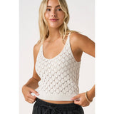 Game Day Cropped Knit Sweater Tank