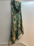 The Tuscany Italian Satin Dress with Scarf