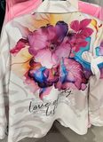Italian White Floral Print Blazer