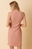 Rib Knit Tank Dress - Wine