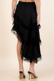 Monse Asymmetrical Lace Midi Skirt