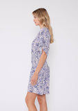 Lilly Floral Smocked Kimono Mini Dress
