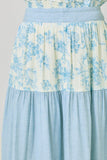 Mystree Mixed Media Long Skirt